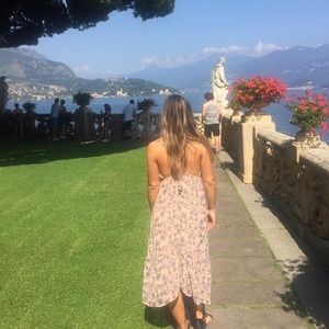 For Love & Lemons Floral Print Pia Midi Dress